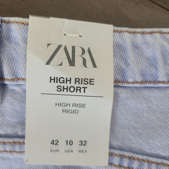 NWT Zara high-rise denim shorts - Picture 4 of 4